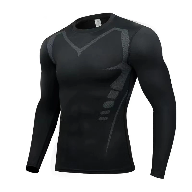 T Shirt Tight Fit - Men's long sleeved sports T-shirt, tight
