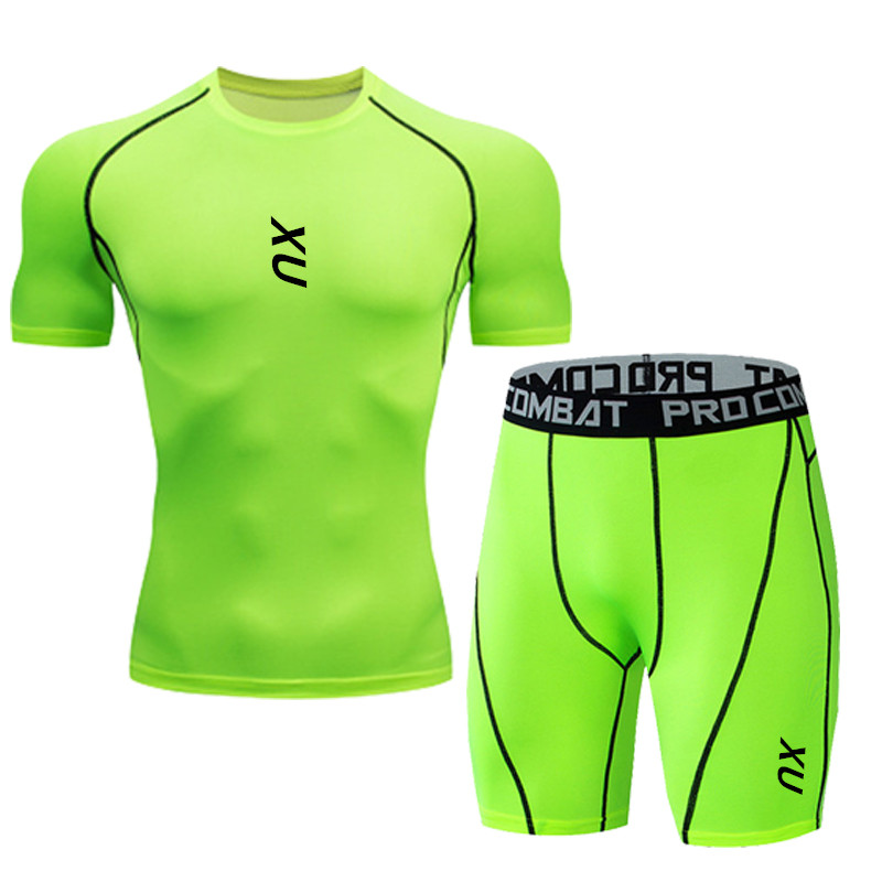 New men's running tight T-shir - T Shirt Tight Fit ulasan dan harga