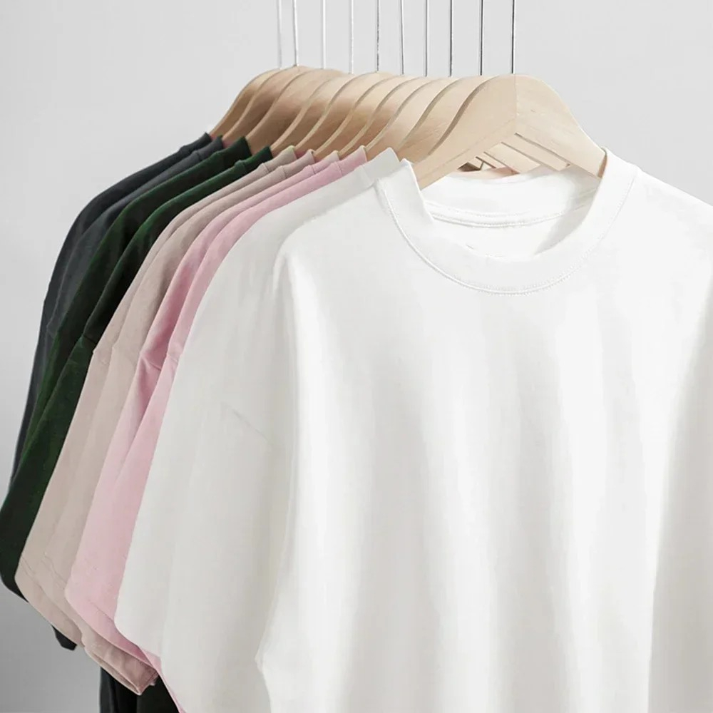 Black 450g Heavyweight Cotton  - Undershirt Crew Neck ulasan dan harga