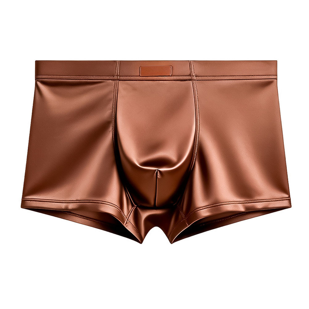 Men Ice Silk Satin-like Boxer  - Pouch Boxer Pouch ulasan dan harga