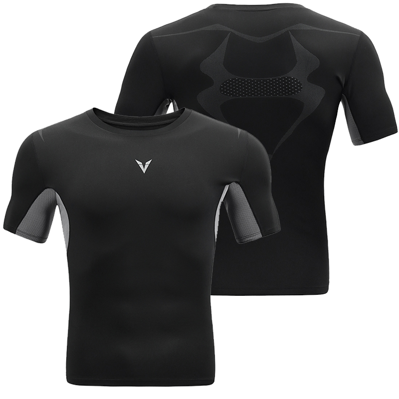 Men Fitness Sportswear Bodybui - T Shirt Tight Fit ulasan dan harga