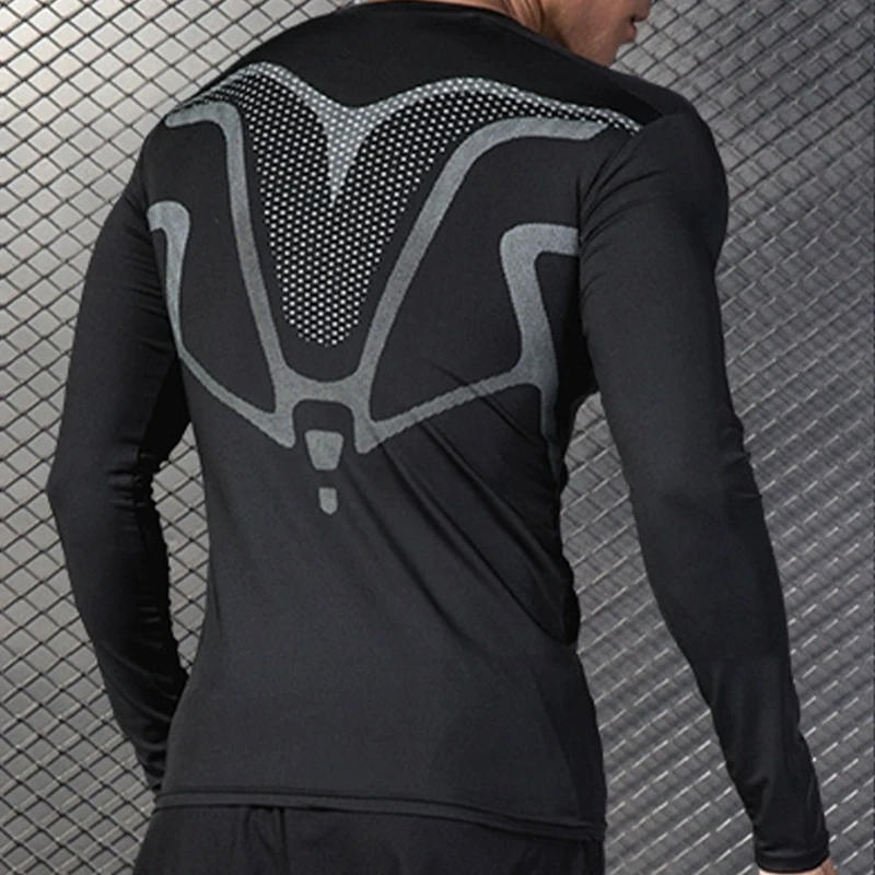 Men's long sleeved sports T-sh - T Shirt Tight Fit ulasan dan harga