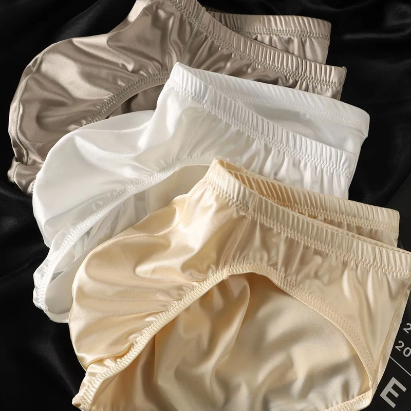 4pcs Mens Briefs Shinny Satin  - Pouch Boxer Pouch ulasan dan harga